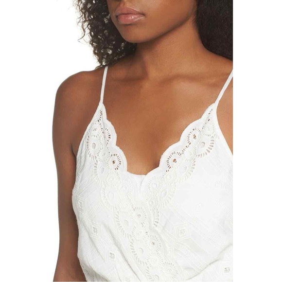 L*SPACE Ciara White Eyelet Embroidered Lace Jumpsuit - Picture 4 of 10